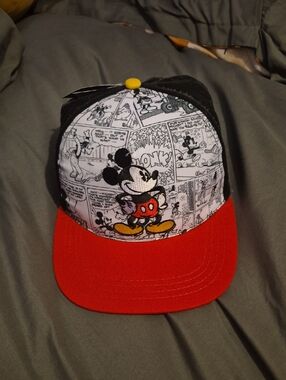 Disney Men's Mickey Mouse Comic Panel Cap - Red, Black, White, Yellow